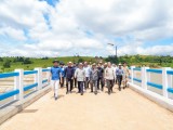 រដ្ឋមន្ត្រីក្រសួងធនធានទឹក ឯកឧត្តមរដ្ឋមន្ត្រី ថោ ជេដ្ឋា អញ្ជើញដឹកនាំគណៈប្រតិភូចុះពិនិត្យវឌ្ឍនភាពគម្រោងអភិវឌ្ឍន៍ធនធានទឹកសម្រាប់ពហុវិស័យក្នុងភូមិសាស្ត្រខេត្តមណ្ឌលគិរី