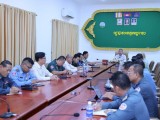 លោក គួច ចំរើន អភិបាល ខេត្តកណ្តាល ដឹកនាំកិច្ចប្រជុំសម្រួលចរាចរណ៍ សណ្ដាប់ធ្នាប់ និងរបៀបរៀបរយ ក្នុងអាកាសយានដ្ឋានតេជោ