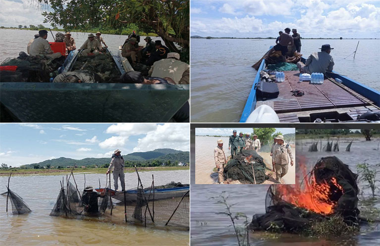 ថ្ងៃទី​២៥ ខែ​កញ្ញា ឆ្នាំ​២០២៤ ខណ្ឌ​រដ្ឋបាល​ជលផល​កំពង់ឆ្នាំង​ក្រោមការណែនាំ របស់ លោក លី ឡា បន្ត​សកម្មភាព​ចុះ​ល្បាត​និង​បង្ក្រាប​បទល្មើស​នេសាទ​នៅ ក្នុង​ភូមិសាស្ត្រ​ឃុំ​ច្រណូក​និង​ចំណុច​មេទឹក​ដីក្រហម មេទឹក​សារ​កា​